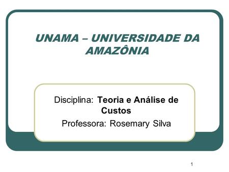 UNAMA – UNIVERSIDADE DA AMAZÔNIA
