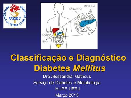Classificação e Diagnóstico Diabetes Mellitus
