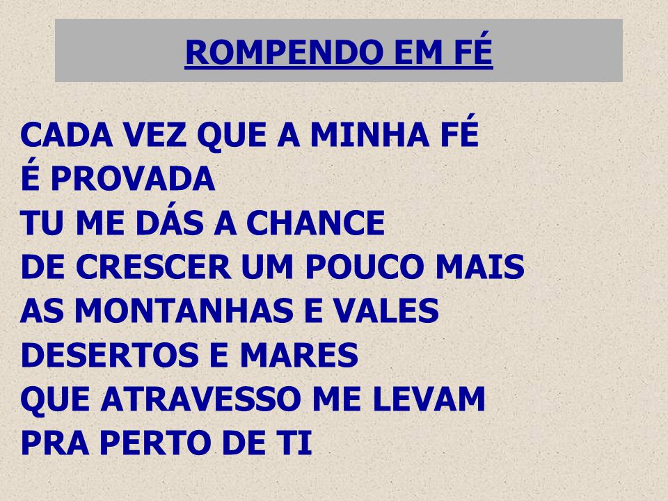 Rompendo Em Fé