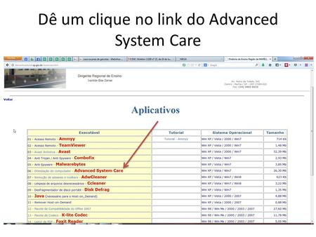 Dê um clique no link do Advanced System Care. Clique em “Baixar”.