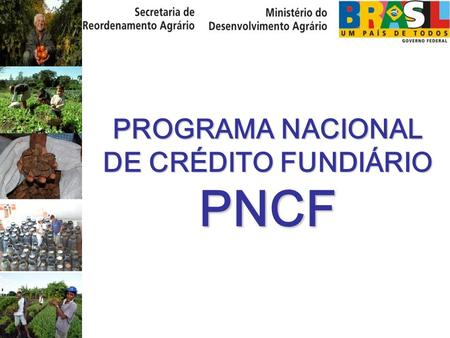 PROGRAMA NACIONAL DE CRÉDITO FUNDIÁRIO PNCF
