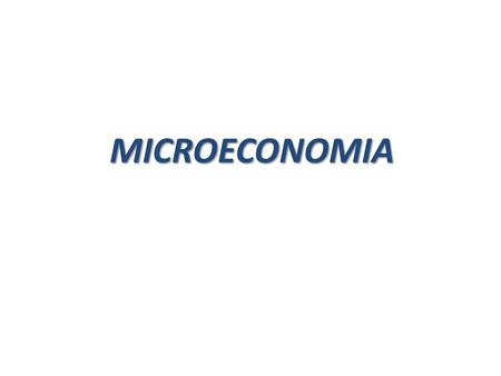 MICROECONOMIA.