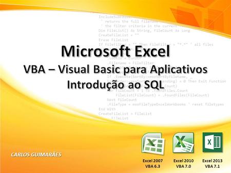 VBA – Visual Basic para Aplicativos