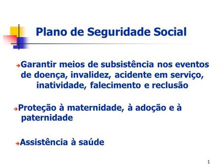 Plano de Seguridade Social