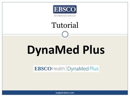 Tutorial DynaMed Plus support.ebsco.com.