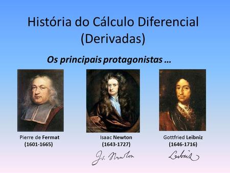 História do Cálculo Diferencial (Derivadas)