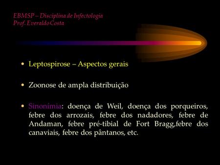 Leptospirose – Aspectos gerais Zoonose de ampla distribuição