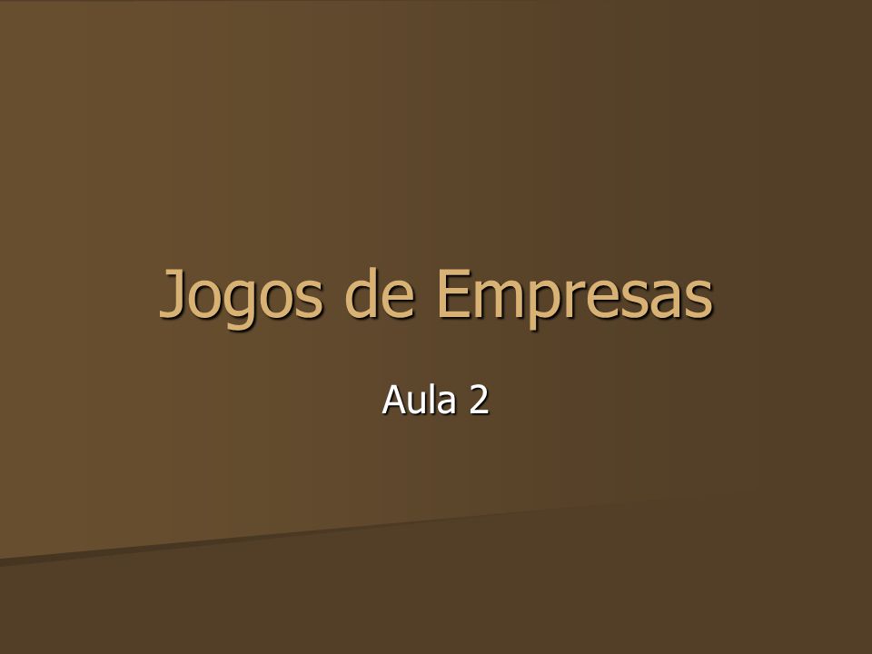 PPT - Jogos de Empresas PowerPoint Presentation, free download - ID:446527