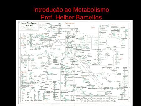 Introdução ao Metabolismo Prof. Helber Barcellos.