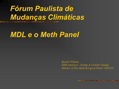 Fórum Paulista de Mudanças Climáticas