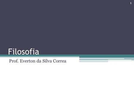 Prof. Everton da Silva Correa