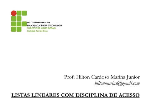 Prof. Hilton Cardoso Marins Junior