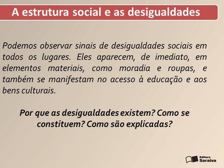 A estrutura social e as desigualdades