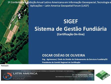 SIGEF Sistema de Gestão Fundiária (Certificação On-line)