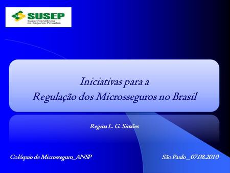 Regulação dos Microsseguros no Brasil
