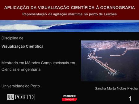 1 APLICAÇÃO DA VISUALIZAÇÃO CIENTÍFICA À OCEANOGRAFIA Representação da agitação marítima no porto de Leixões Disciplina de Visualização Científica Mestrado.