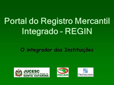 Portal do Registro Mercantil Integrado – REGIN