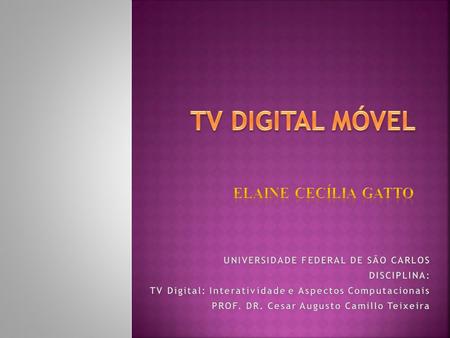 TV DIGITAL MÓVEL ELAINE CECÍLIA GATTO
