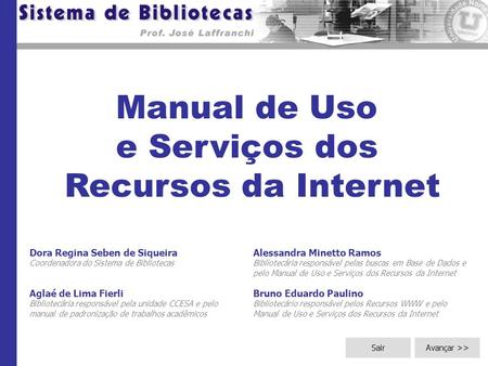 Manual de Uso e Serviços dos Recursos da Internet