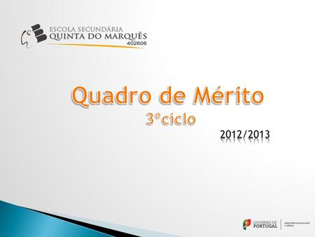 Quadro de Mérito 3ºciclo 2012/2013.