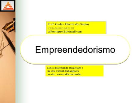 Empreendedorismo Prof: Carlos Alberto dos Santos