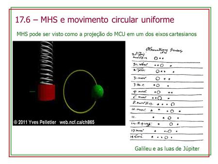 17.6 – MHS e movimento circular uniforme