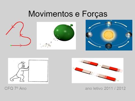 Movimentos e Forças CFQ 7º Ano  ano letivo 2011 / 2012.