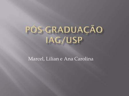 Pós-Graduação IAG/USP
