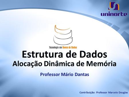 Alocação Dinâmica de Memória Professor Mário Dantas