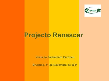 Projecto Renascer Visita ao Parlamento Europeu Bruxelas, 11 de Novembro de 2011.