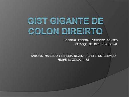 GIST Gigante de Colon DirEirto