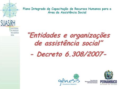 “Entidades e organizações de assistência social”