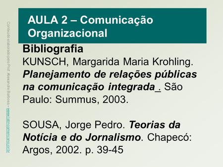AULA 2 – Comunicação Organizacional