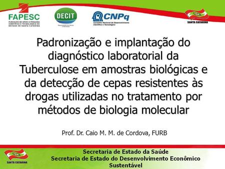 Prof. Dr. Caio M. M. de Cordova, FURB