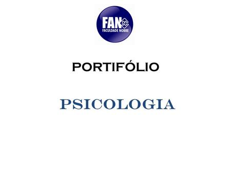 PORTIFÓLIO PSICOLOGIA.