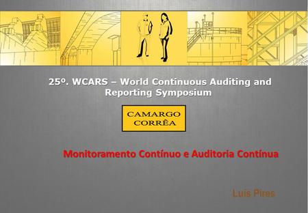25º. WCARS – World Continuous Auditing and Reporting Symposium