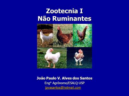 Zootecnia I Não Ruminantes