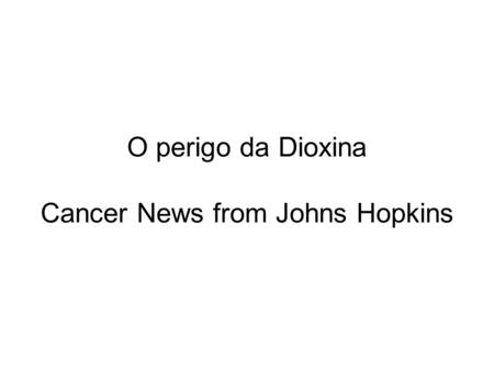Cancer News from Johns Hopkins