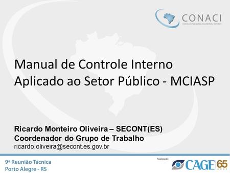 Manual de Controle Interno Aplicado ao Setor Público - MCIASP