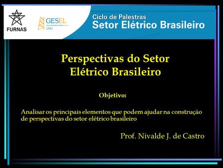 Perspectivas do Setor Elétrico Brasileiro
