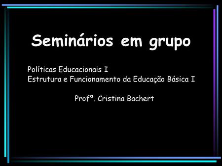 Profª. Cristina Bachert