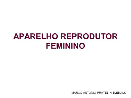 APARELHO REPRODUTOR FEMININO