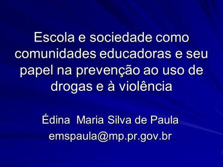 Édina Maria Silva de Paula