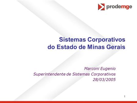 Sistemas Corporativos do Estado de Minas Gerais