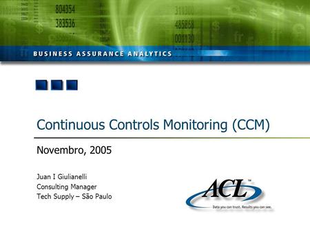 Continuous Controls Monitoring (CCM)