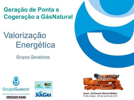 Valorização Energética Geração de Ponta e Cogeração a GásNatural