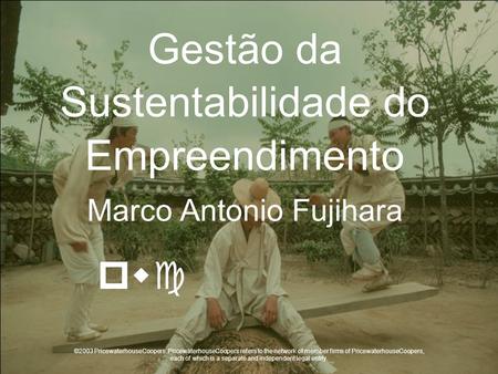 Gestão da Sustentabilidade do Empreendimento Marco Antonio Fujihara
