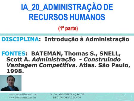 IA_20_ADMINISTRAÇÃO DE RECURSOS HUMANOS (1ª parte)