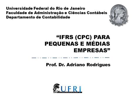 “IFRS (CPC) para pequenas e médias empresas”