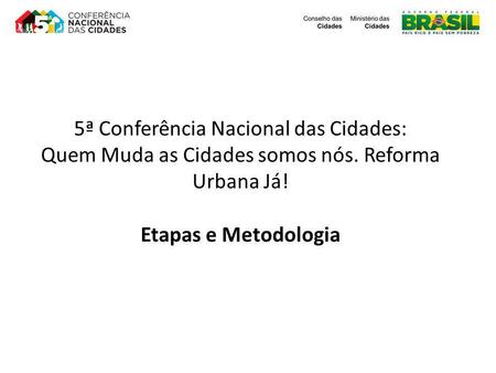 5ª Conferência Nacional das Cidades: